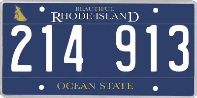 RI license plate 214913