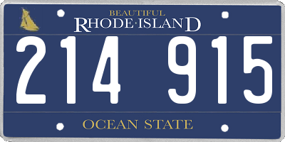 RI license plate 214915
