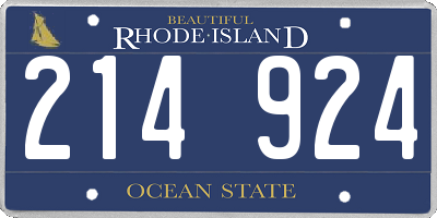 RI license plate 214924