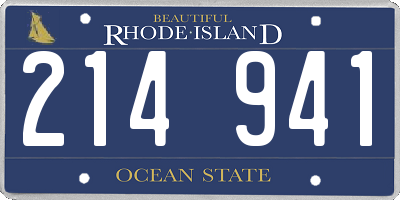 RI license plate 214941
