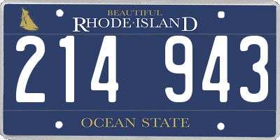 RI license plate 214943