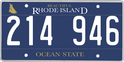 RI license plate 214946