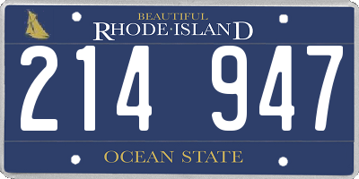 RI license plate 214947