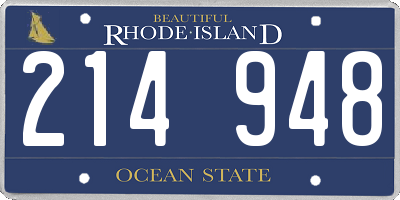RI license plate 214948