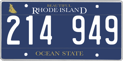 RI license plate 214949