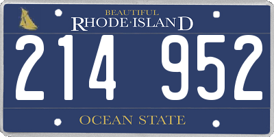 RI license plate 214952