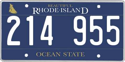 RI license plate 214955