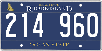 RI license plate 214960