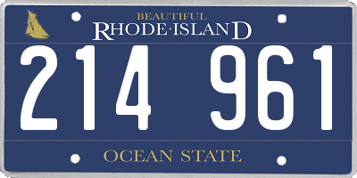 RI license plate 214961