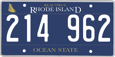 RI license plate 214962