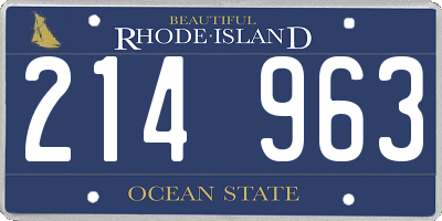 RI license plate 214963