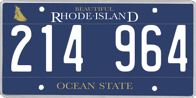 RI license plate 214964