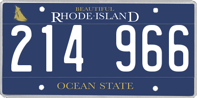 RI license plate 214966