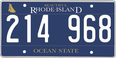 RI license plate 214968