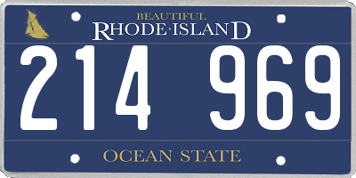 RI license plate 214969