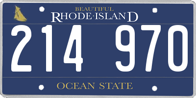 RI license plate 214970