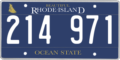 RI license plate 214971