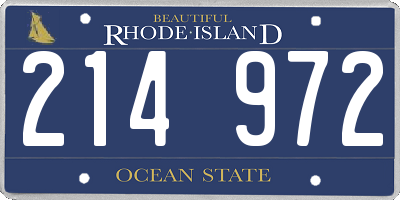 RI license plate 214972