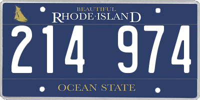 RI license plate 214974