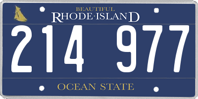 RI license plate 214977