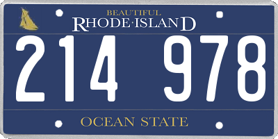 RI license plate 214978