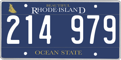 RI license plate 214979