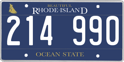 RI license plate 214990