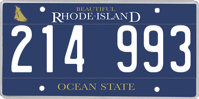 RI license plate 214993