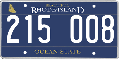 RI license plate 215008