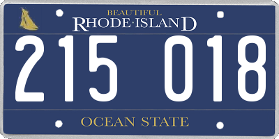RI license plate 215018
