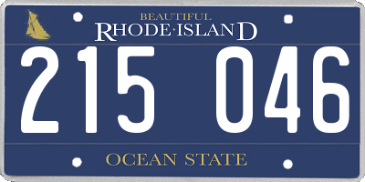 RI license plate 215046