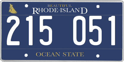 RI license plate 215051