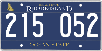 RI license plate 215052