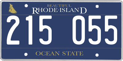 RI license plate 215055