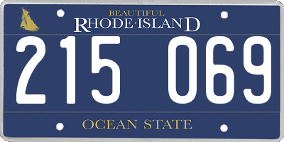 RI license plate 215069