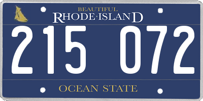 RI license plate 215072