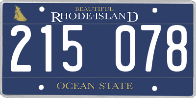 RI license plate 215078