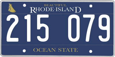 RI license plate 215079