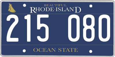 RI license plate 215080