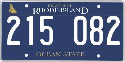 RI license plate 215082