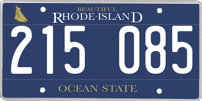 RI license plate 215085