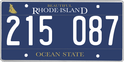 RI license plate 215087