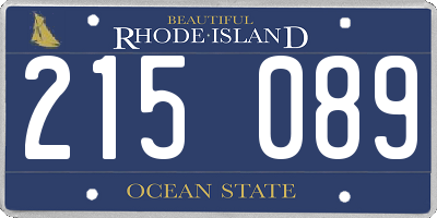 RI license plate 215089