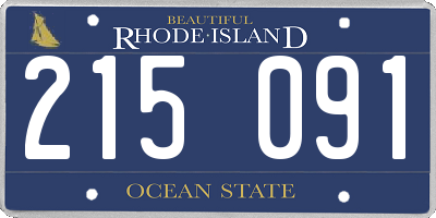RI license plate 215091