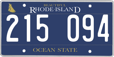 RI license plate 215094