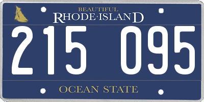 RI license plate 215095