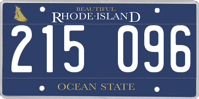 RI license plate 215096