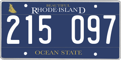 RI license plate 215097