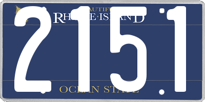 RI license plate 2151
