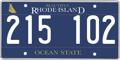 RI license plate 215102